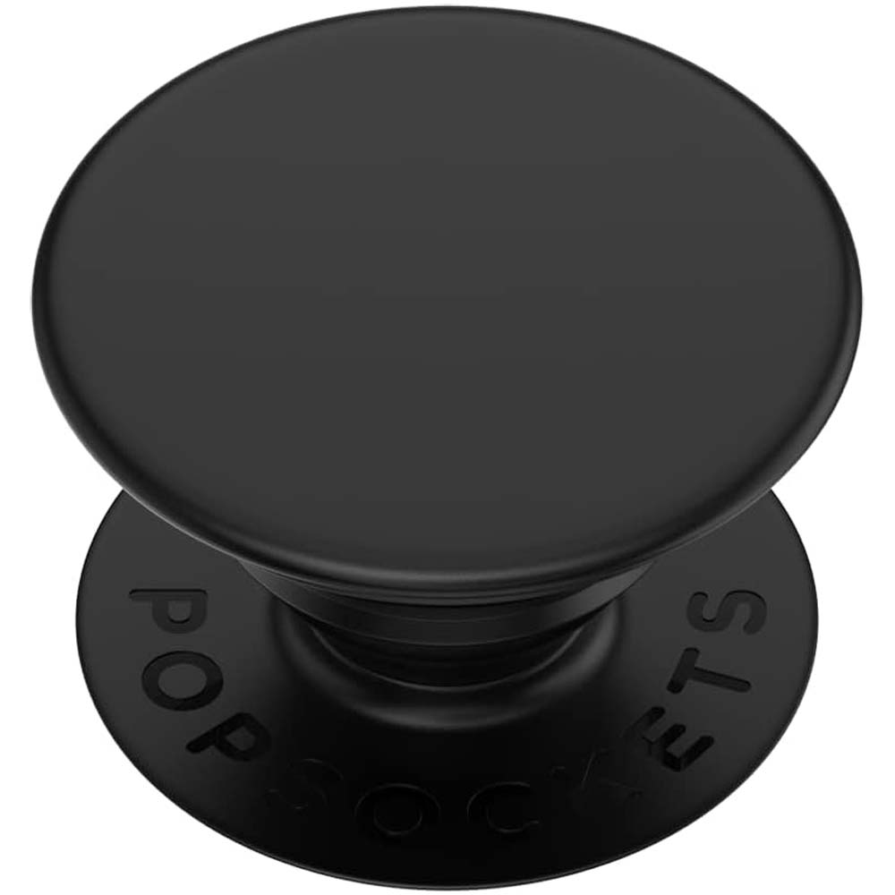 PopGrip with Swappable Top - Black, Phone & Tablet Grip, Stand, and Wireless Charging Compatible Accessory Image