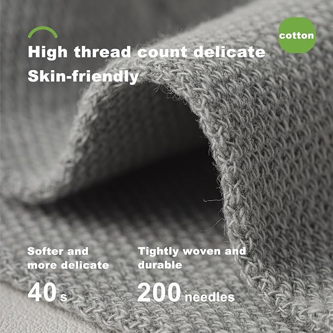 Men's Breathable Cotton Ankle Socks - 6 Pairs, Lightweight & Comfortable for All Seasons (White) Image