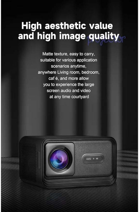 Smart Home Theater 4K Projector – 5G WiFi & Bluetooth Connectivity for Movies and Games, 1200 ANSI Brightness, Zoomable 50-150 Inch Display Image