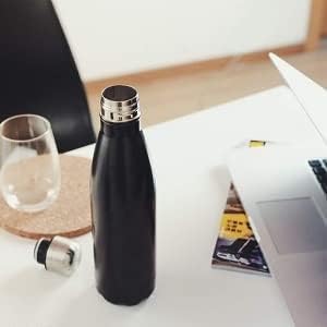 Stainless Steel Double Wall Cola Water Bottle | Maroon, 500ml | Keeps Hot & Cold up to 4 Hours | (Black-05) Image