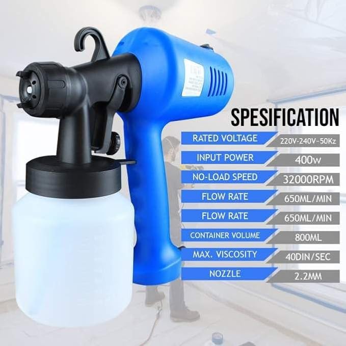 400W Electric Paint Sprayer Gun – Airbrush Spray Gun for Home Painting Image