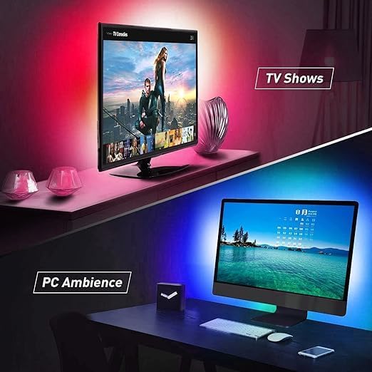 5m Bluetooth LED Strip with USB RGB TV Backlight | Smart App Controlled, Music Sync, and 24-Button Remote | Ideal for Home and TV Decoration Image