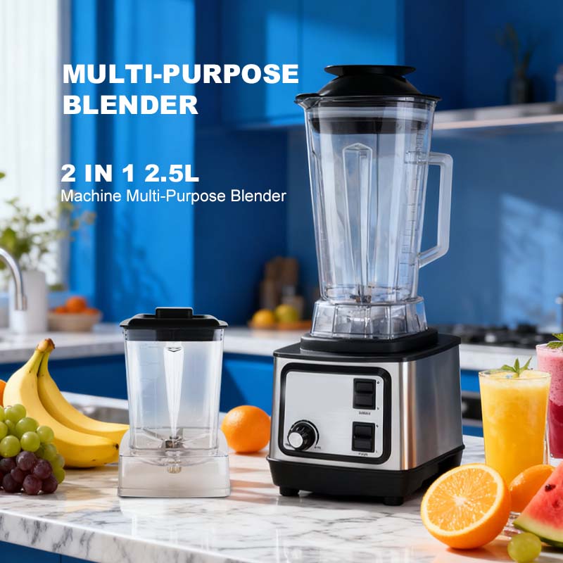 SC-2255 Multi-Purpose Juicer & Mixer 2-in-1 professional blender & food processor with silver coat for commercial kitchens. Image