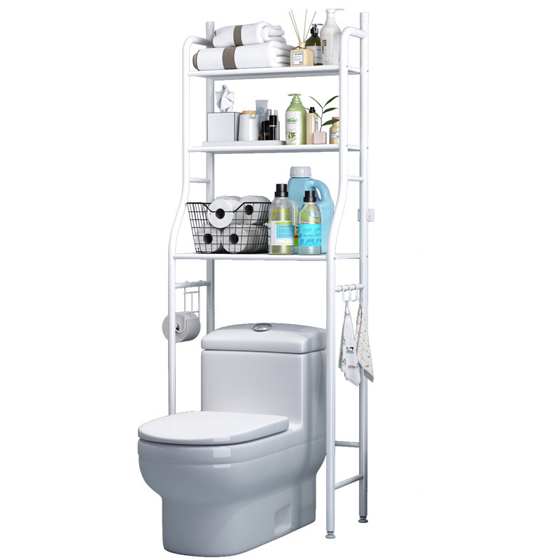 2/3 Layer Washing Machine Stand and Bathroom Storage Rack | Shelf with Towel Rack Image