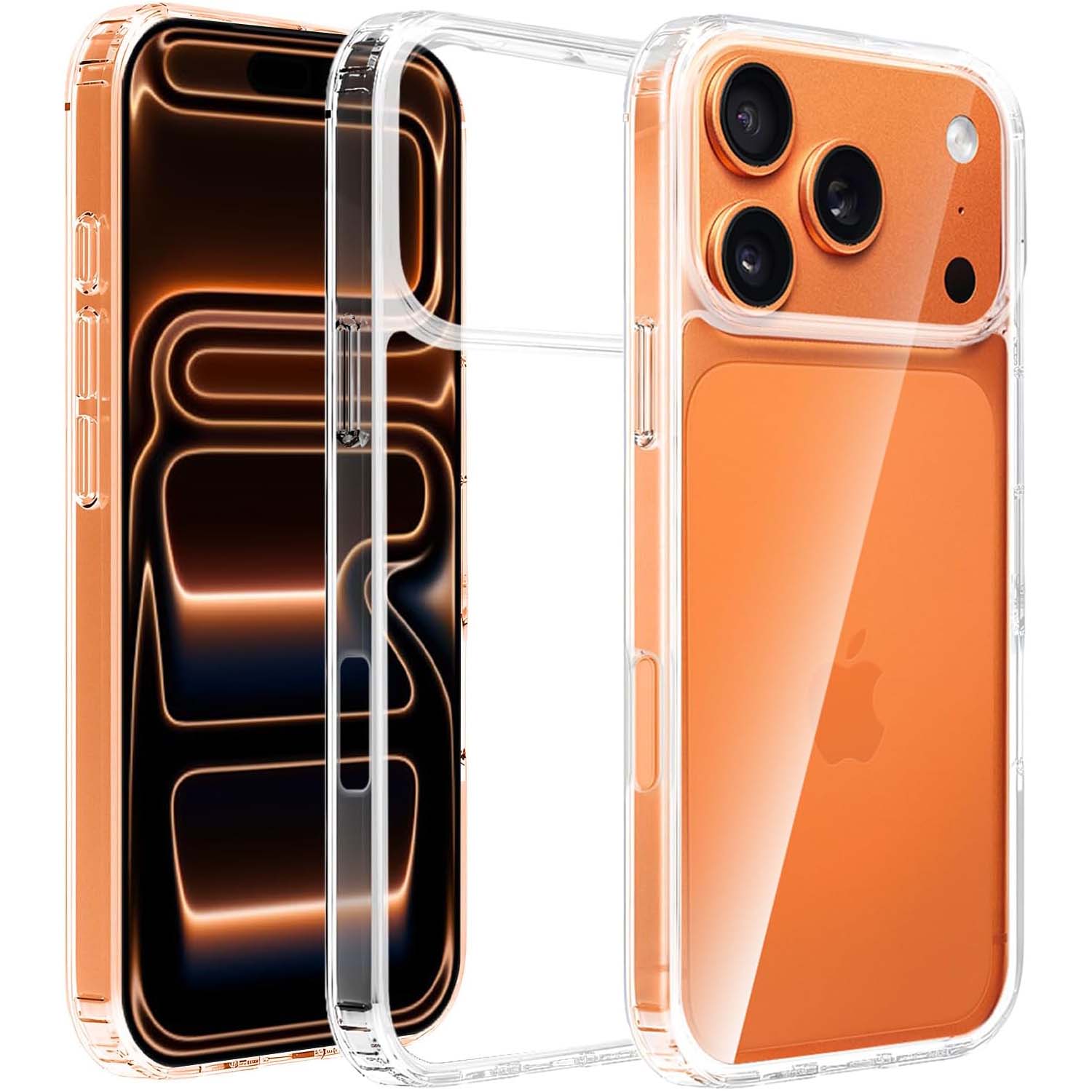 Crystal Clear Case for iPhone 17 Pro 6.3" (2025) - Anti-Yellowing Hard Back, Slim Shockproof Bumper, Wireless Charging Compatible Image