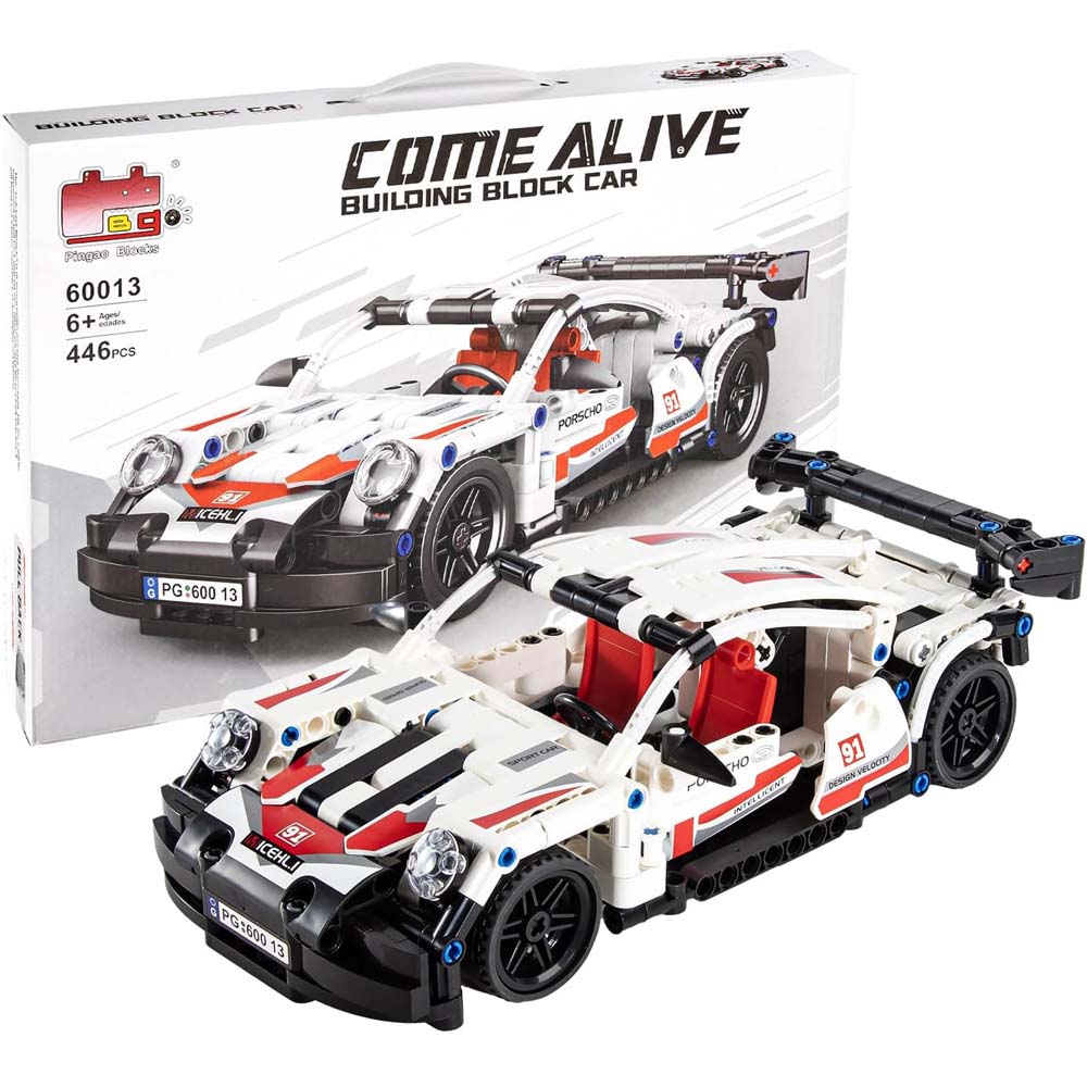 Come Alive Building Blocks Car Set. 446-piece construction toy for ages 6+. Creative STEM set compatible with major brands. Image