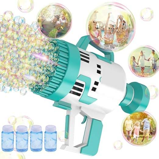 108 Holes Bubble Machine Gun | Ultimate Bubble Blitz for Summer Fun | High-Output Bubble Maker for Kids and Adults Image