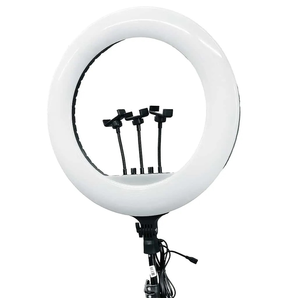 14-Inch Selfie Ring Light with Tripod Stand – Adjustable Photographic Lamp with 3 Mobile Holders Image