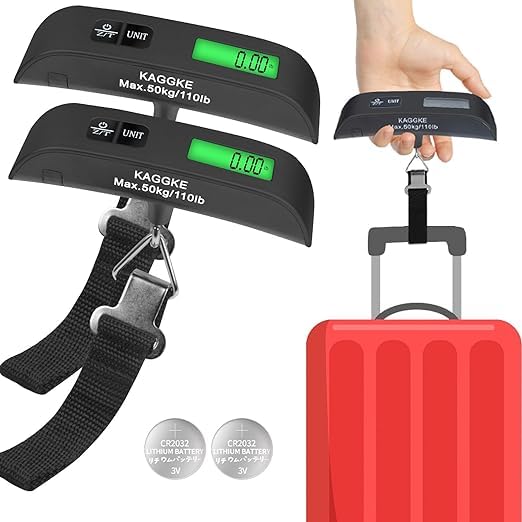 Travel Digital Luggage Scale – Portable Suitcase Weighing Scale with Temperature Display (110LB/50KG Capacity) Image