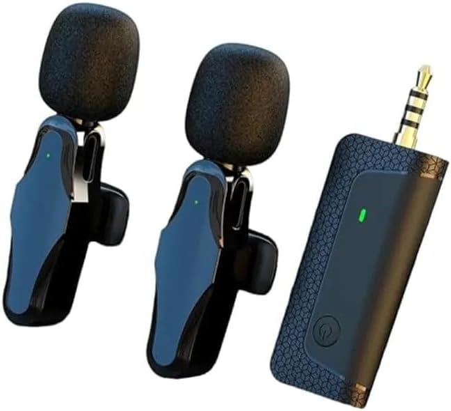 K35 Pro Wireless Lavalier Microphone (2023-24) – Dual-Mic System with Noise Reduction & 3.5mm AUX Compatibility Image