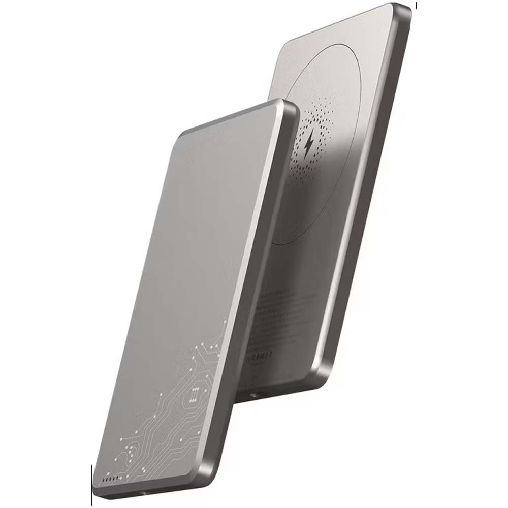 5000mAh MagSafe Power Bank - Ultra-Slim 15W Wireless Charger, Aluminum Body, Fast Charging Compitable for iPhone & Android ( Multi) Image