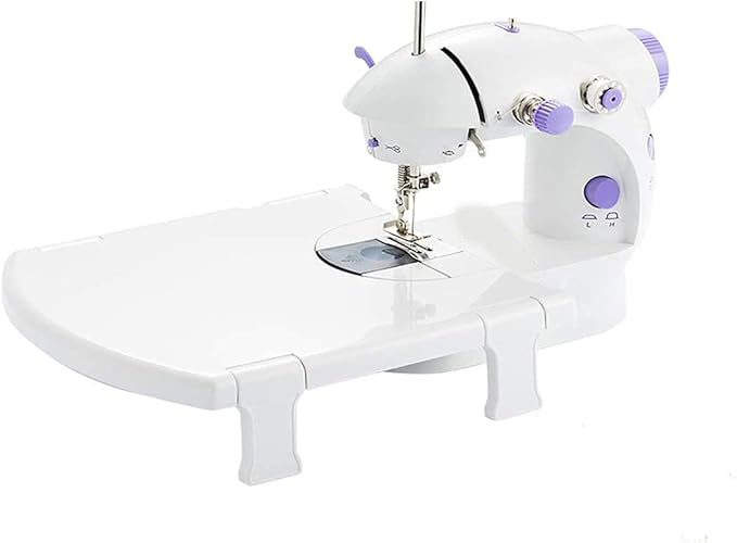 Sewing Machine for Beginners | Kids Handheld Portable Electric Mini Sewing Machine with Extension Table & Dual Speed | Crafting & Mending Machine with Lights & Foot Pedal for Household Use Image