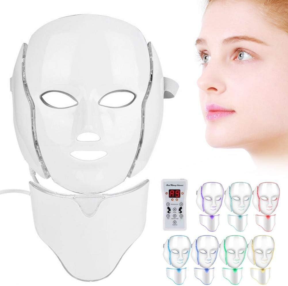 7-LED Whitening Face Mask | Advanced Optical Therapy for Radiant Skin | White/Black | 230x200mm Image