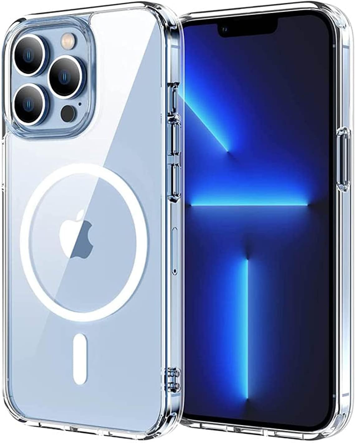 MagSafe Compatible Magnetic Phone Case with Camera Control | Military-Grade Shock Protection for iPhone 13, 13 Mini, 13 Pro, 13 Pro Max – Includes Free Screen Protector Image