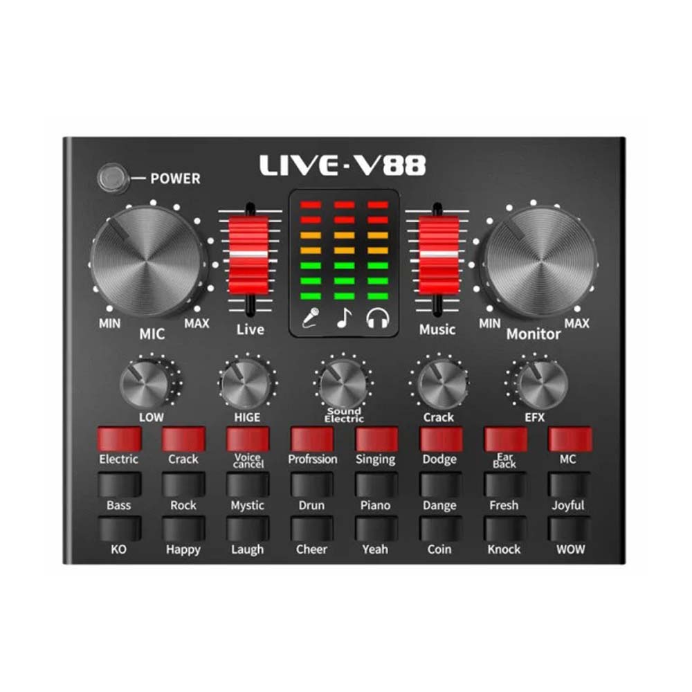 V88 Live Sound Card Mixer – USB External Sound Card for Mobile Phone with Anchor Network Interface Type Image